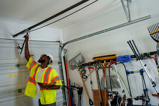 Professional Garage Door Panel Replacement technician working in Chester, PA